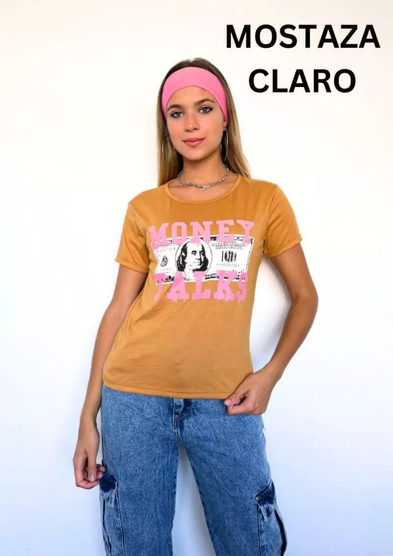 Remera de algodón Money talks