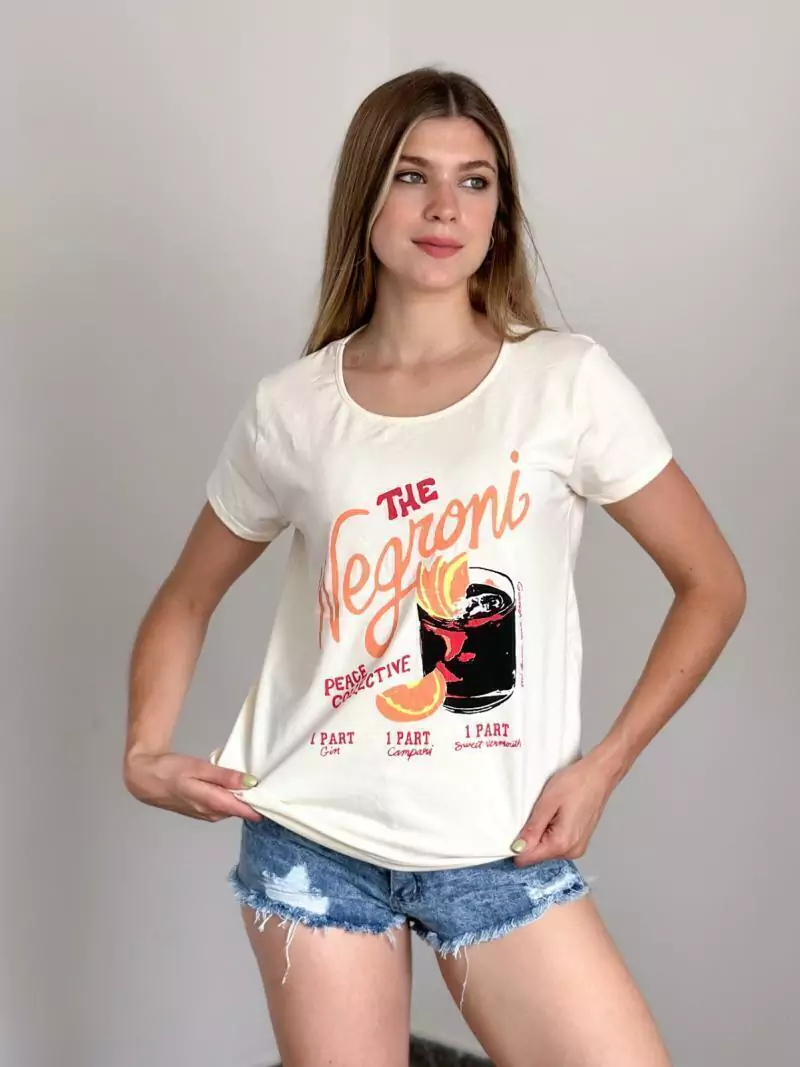 Remera de algodón y lycra The negroni