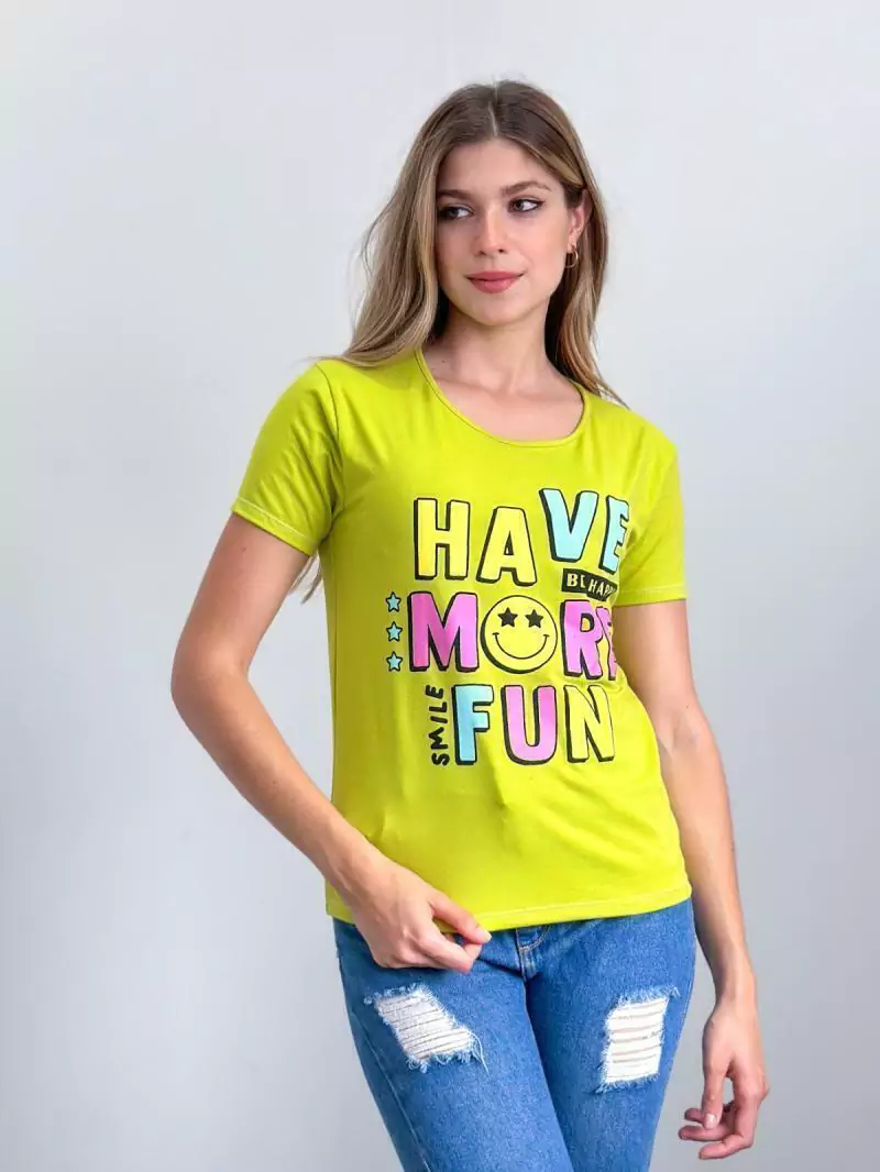Remera de algodón Have more fun