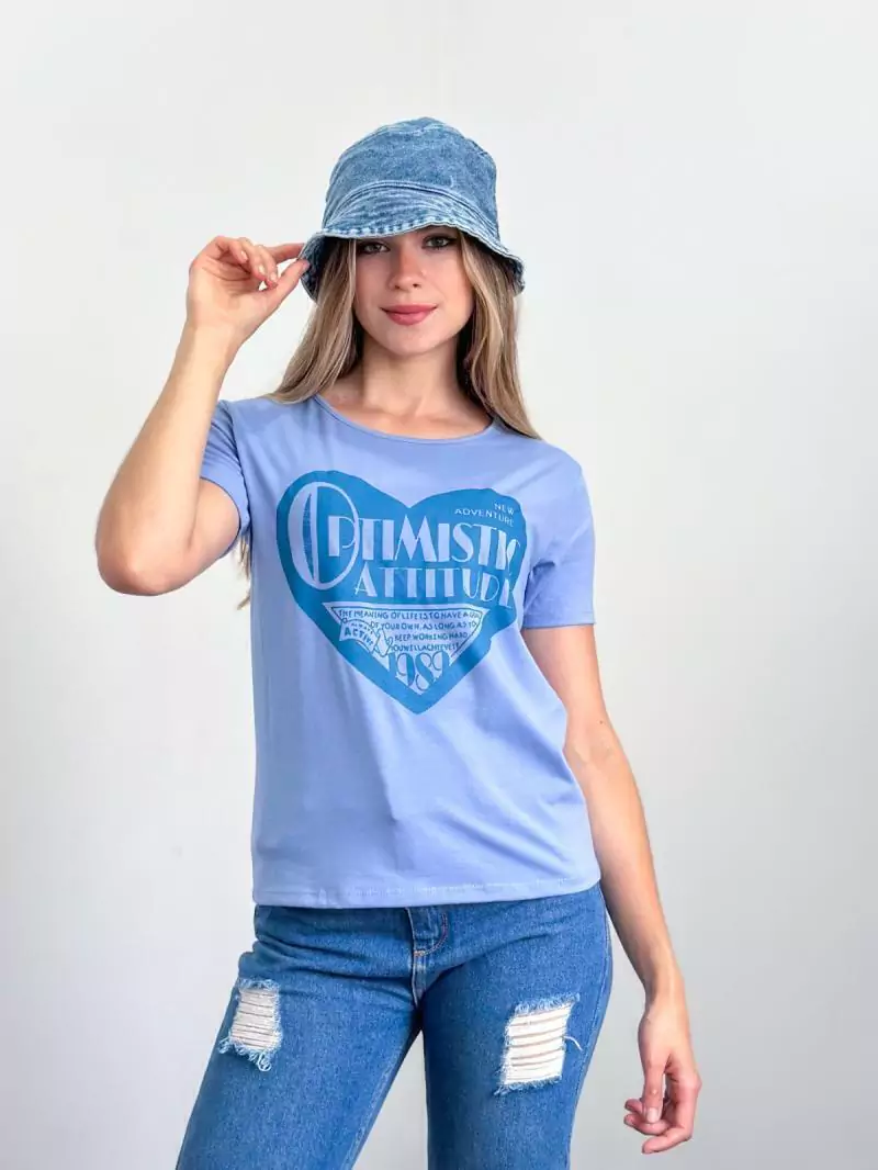 Remera de algodón Optimistic attitude