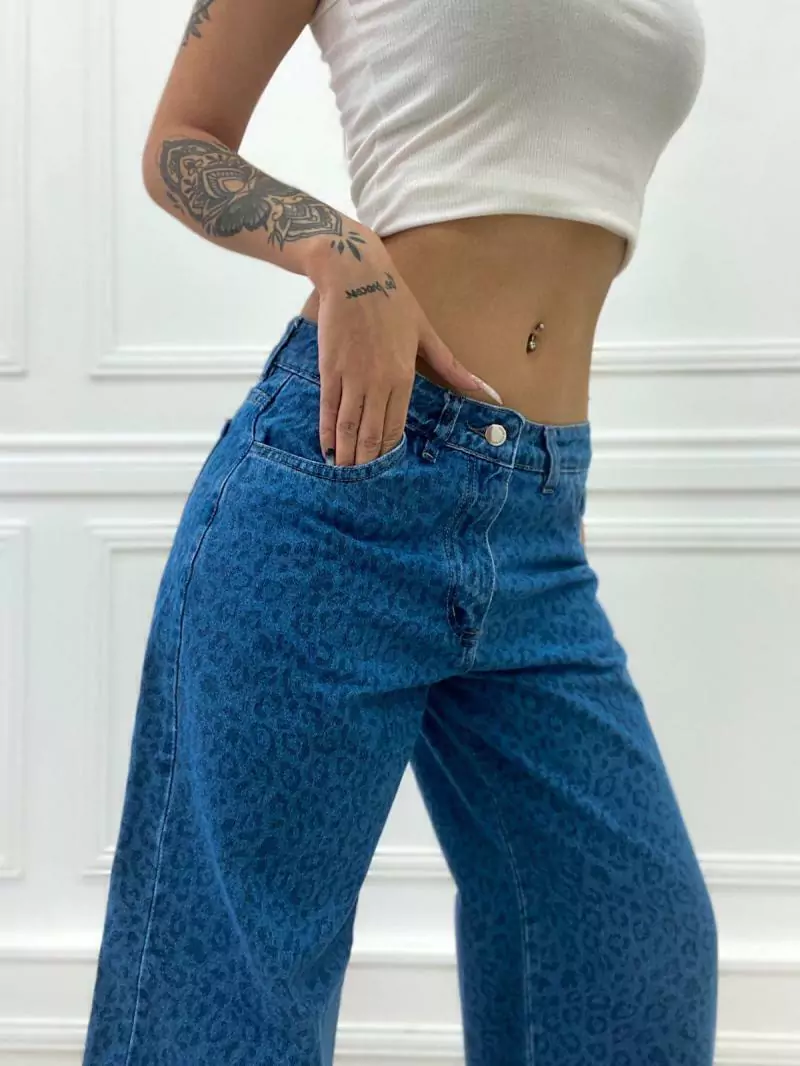 Jean LEOPARD Wide Leg