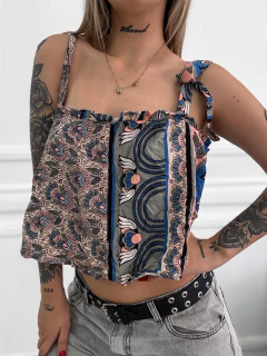 Blusa Floreada con tiras Ajustables, foto 2 de 3