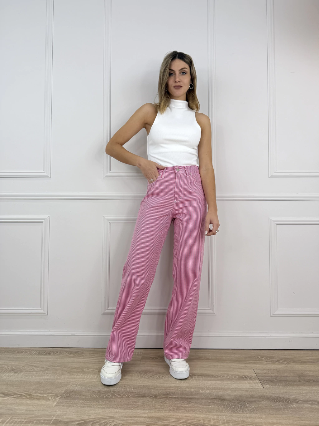 Jeans Wide Leg Nerina Pink