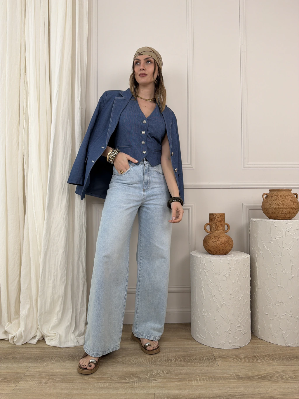 Jeans Wide Leg Mandy Sky