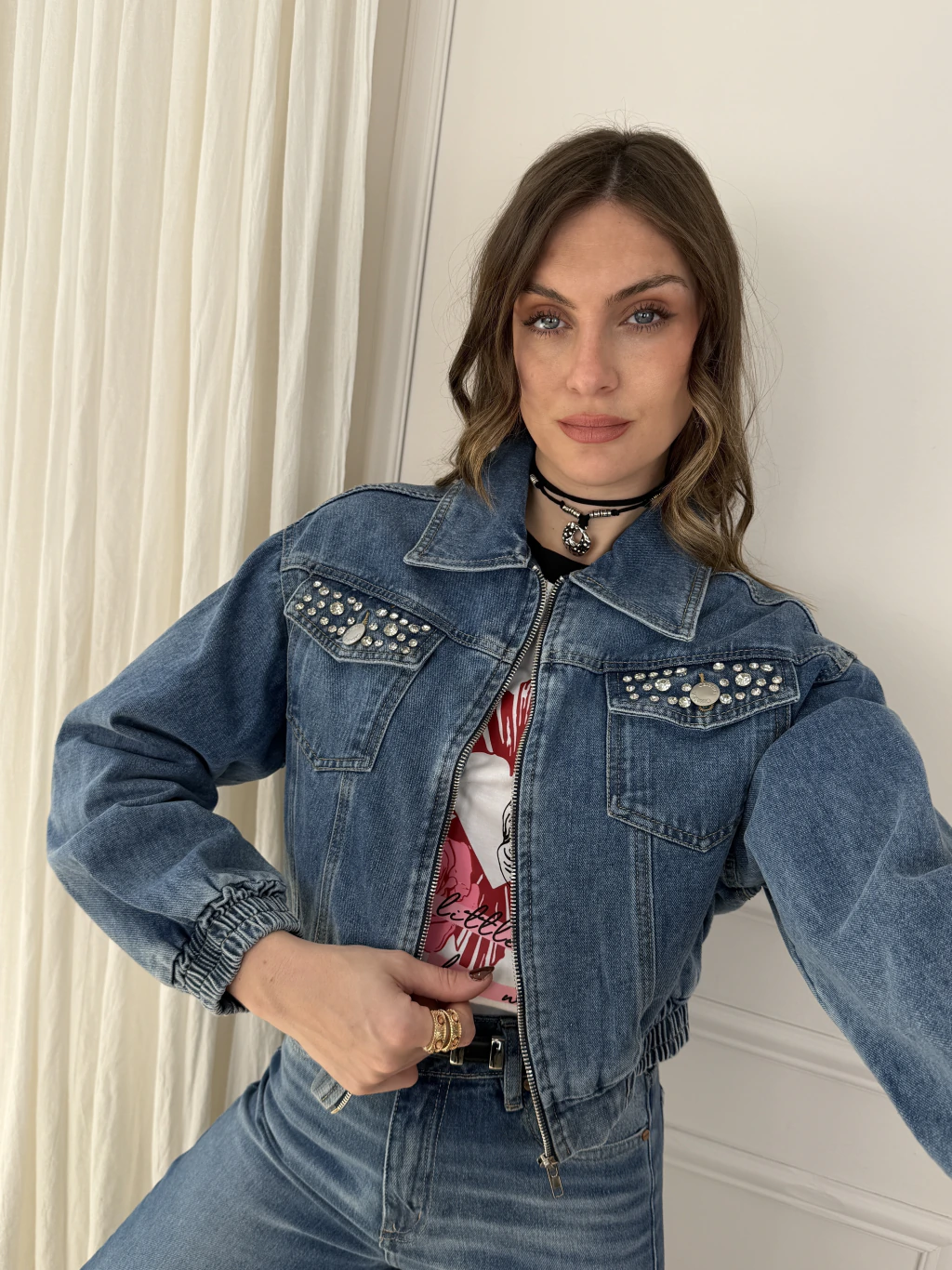 Bomber Denim Saige Blue