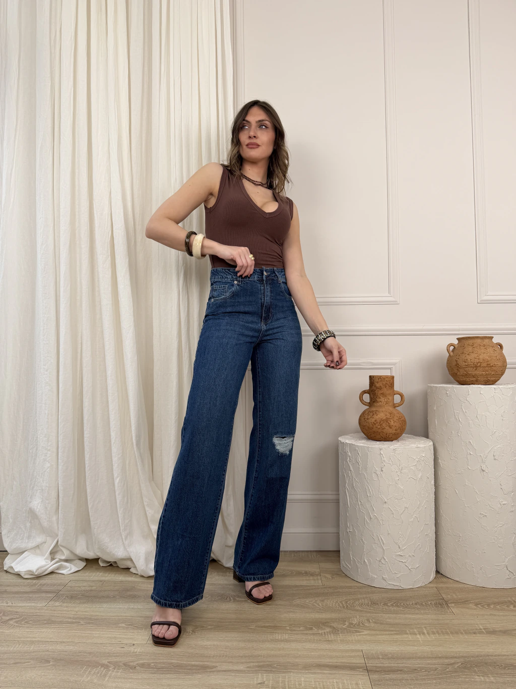 Jeans Recto Bianca Blue