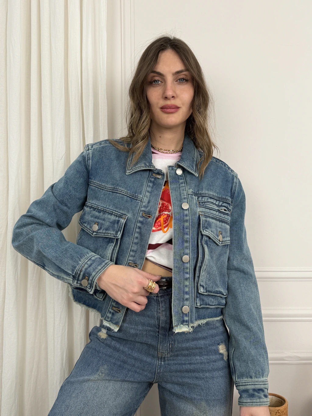 Chaqueta Coltton Vintage Blue