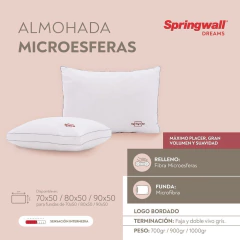 Almohada Springwall Microesferas 070x050, foto 3 de 7