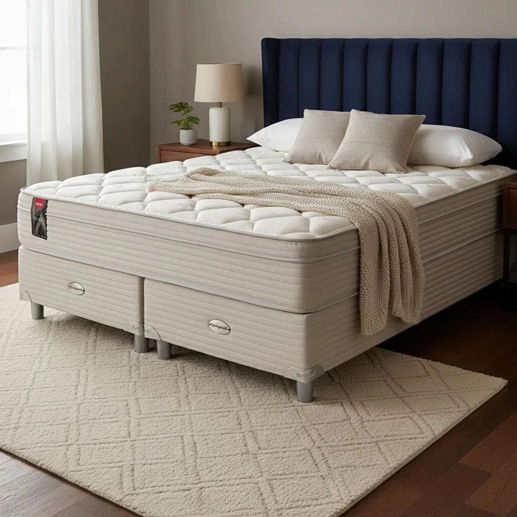 Sommier y Colchón Resortes Springwall BL 100 Europillow 160x200 Queen