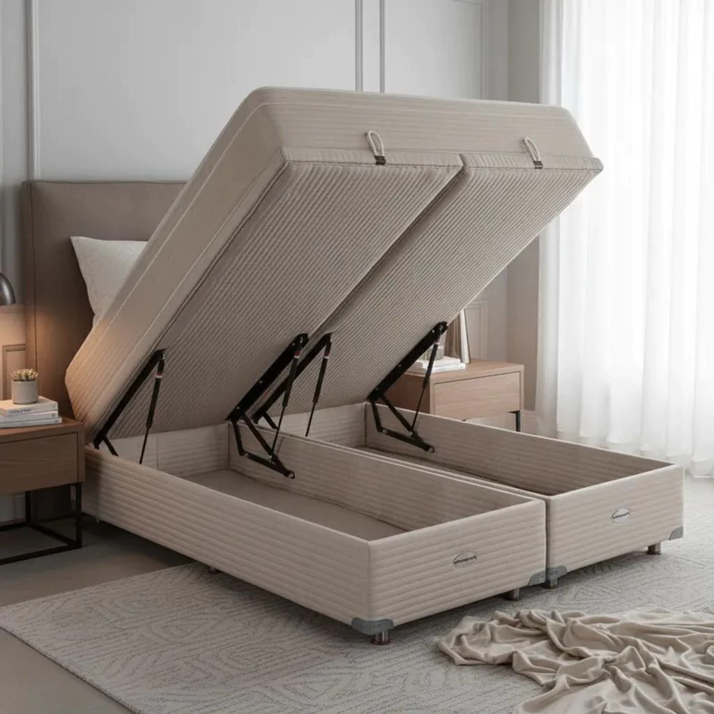 Sommier Baulera Roomy y Colchón Espuma Springwall MULTIX 160x200 Queen