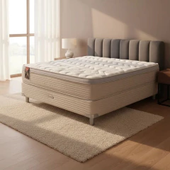Sommier y Colchón Resortes Springwall BL 510 Espuma Soft 140x190 2 Plazas, foto 1 de 6
