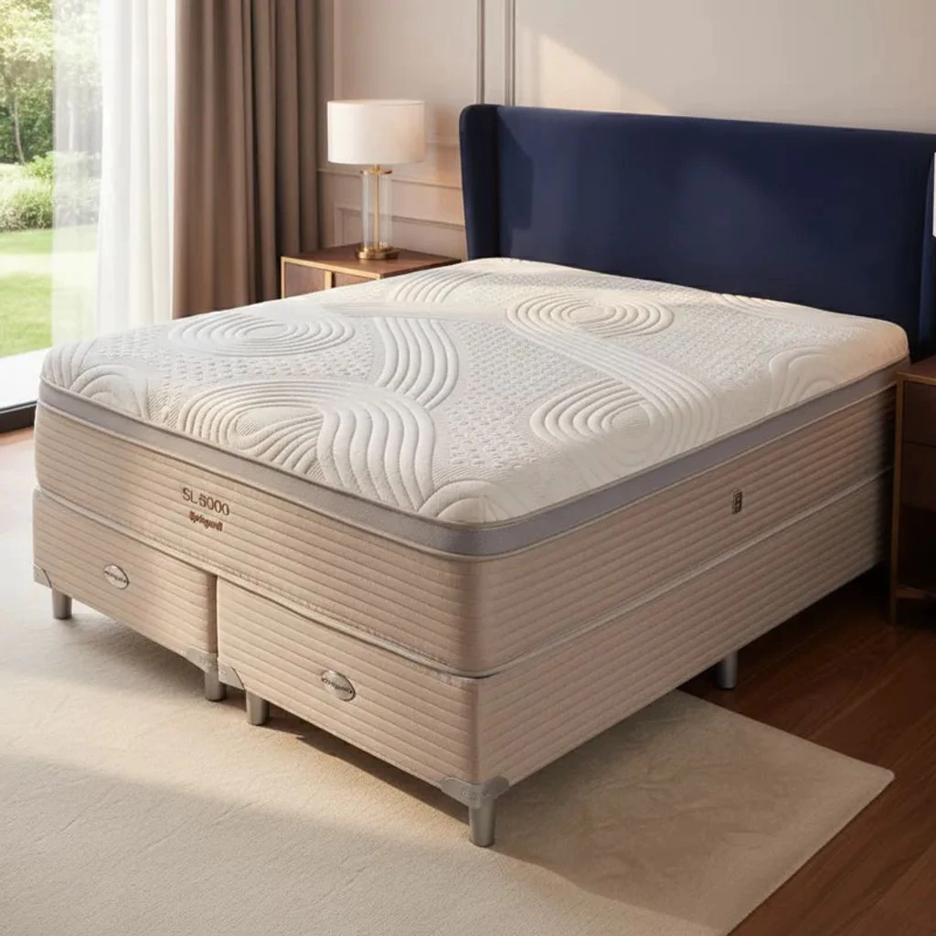 Sommier y Colchón Resortes Springwall SL 8000 Viscoelástica 200x200 King