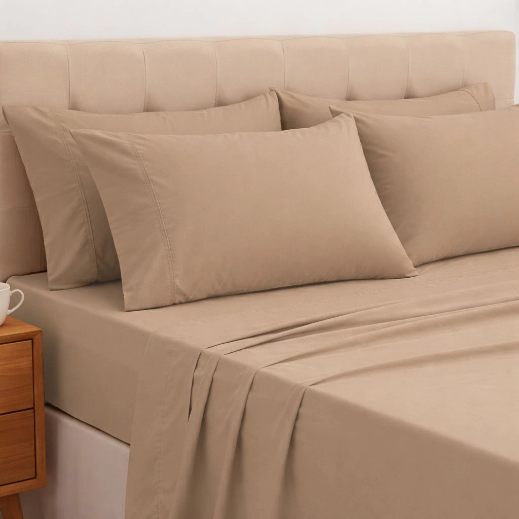 Juego de Sábanas Línea Microfibra Springwall Dreams 160X200 Queen Beige