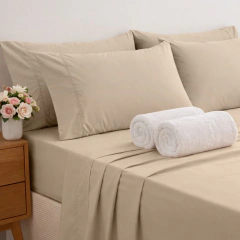 Juego de Sábanas Springwall Dreams Línea Hotel Algodón 200H King 200x200 Beige, foto 2 de 8