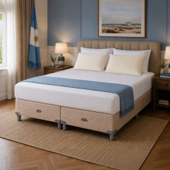 Combo Sommier MCB 115 160X200+ Almohadas Memory Nova + Sabanas Queen, foto 1 de 10