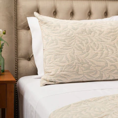 Cubre cama Springwall Dreams Jacquard de algodón Twin Natural y verde, foto 2 de 9