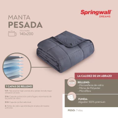 Manta Pesada Springwall Dreams 140x200 ayuda al stress y ansiedad, foto 2 de 6