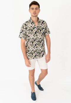 Camisa Manga Corta Fibrana Clasica Plumas, imagen 5