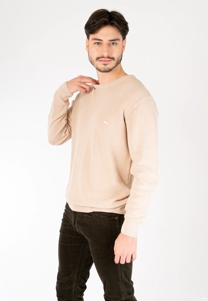 Sweater Base Punto Perle Tiza
