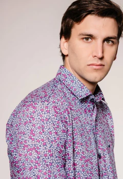Camisa Corte Ejecutivo Flores 1628, foto 3 de 6