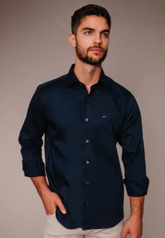 Camisa Corte Ejecutivo Lisa Marino 660, foto 1 de 3