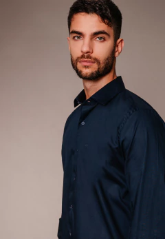 Camisa Corte Ejecutivo Lisa Marino 660, foto 2 de 3