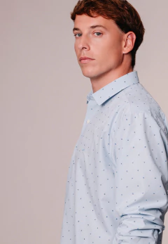 Camisa Corte Clasico Celeste Cop 1641, foto 3 de 4