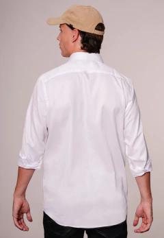 Camisa Corte Clasico Lisa Blanco 1646, foto 3 de 4