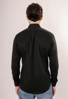 Camisa Corte Ejecutivo Lisa Negro 1660, foto 3 de 4