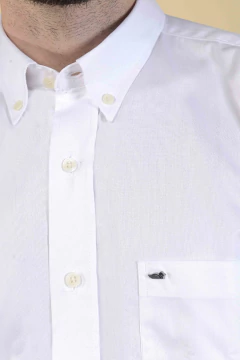 Camisa Corte Básico Lisa Blanco 1616, foto 2 de 4