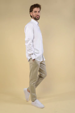 Camisa Corte Básico Lisa Blanco 1616, foto 4 de 4