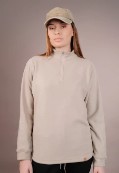 Buzo Media Polera Polar Longoria Crudo, foto 1 de 5