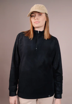 Buzo Media Polera Polar Longoria Negro, foto 1 de 4