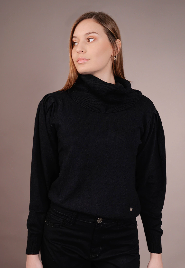 Polera Manga Princesa Gardenia Negro