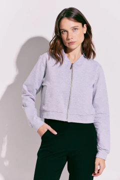 Campera Bomber Dama Diamante Melange, foto 1 de 4