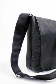 Morral Cuero y tela Negro, foto 3 de 4