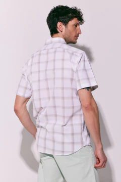 Camisa Manga Corta Lino Bot Marron 203, foto 2 de 3