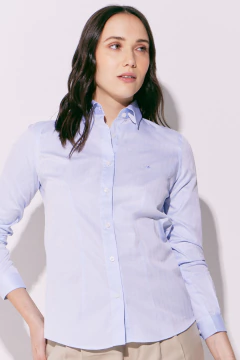 Camisa Mujer Pima Lisa Celeste, foto 1 de 3