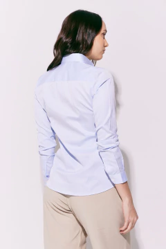Camisa Mujer Pima Lisa Celeste, foto 2 de 3