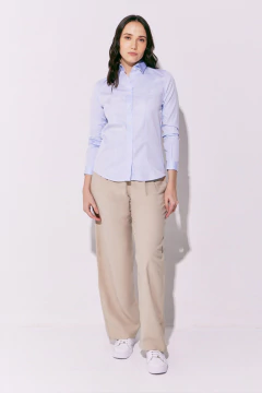 Camisa Mujer Pima Lisa Celeste, foto 3 de 3
