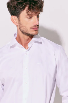 Camisa Corte Ejecutivo Pima Lisa Blanco, foto 1 de 4