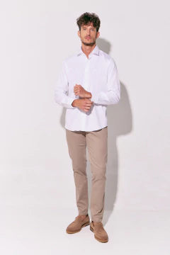Camisa Corte Ejecutivo Pima Lisa Blanco, foto 4 de 4