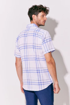 Camisa Corte Clasico Lino Cuadros C-B 207, foto 3 de 4