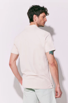Chomba con Cierre Pima Jersey Beige, foto 3 de 4