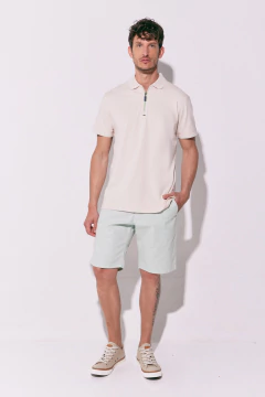 Chomba con Cierre Pima Jersey Beige, foto 4 de 4