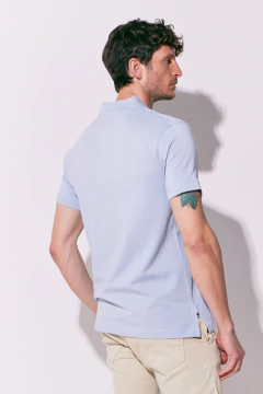 Chomba Pima Jersey c Spandex Celeste, foto 3 de 4