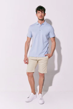 Chomba Pima Jersey c Spandex Celeste, foto 4 de 4