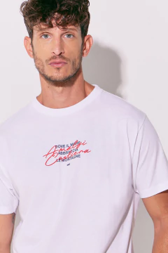 Remera Andrea Con Estampa 3D Blanco, foto 1 de 4
