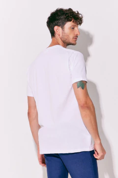 Remera Andrea Con Estampa 3D Blanco, foto 3 de 4
