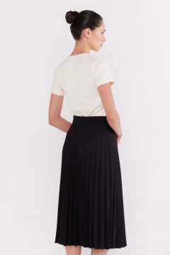 Falda Sastrera Plisada Negro, foto 4 de 5